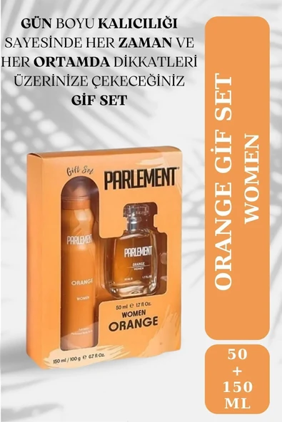Parfümian Parlement Orange Women Set Parfüm 50 Ml Edt&150 Ml ürün görseli 1