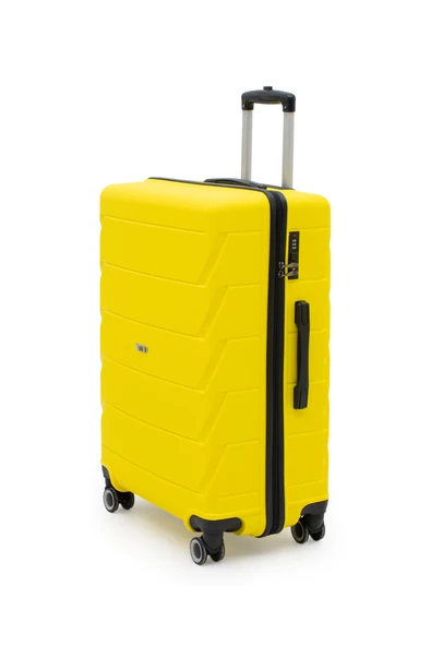 Copella Polipropilen & Kırılmaz 2'li Valiz Seti Büyük & Orta - Sarı - Resim 2