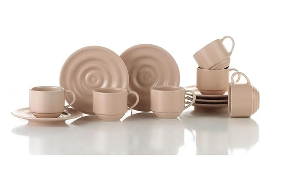 Kütahya Porselen New Tuvana Kahve Takımı Pembe ürün görseli 1