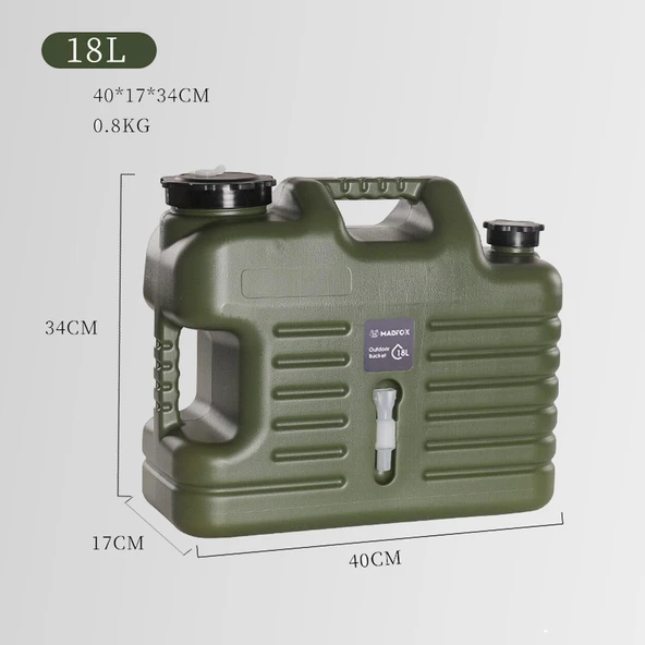 Madfox Galon Air PE Musluklu Su Bidonu 18 Litre Yeşil - 2