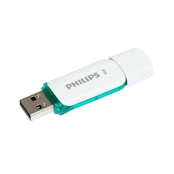 PHILIPS  8GB USB Bellek, 2.0 Snow Yeşil/Beyaz - FM08FD70B/00 - 3