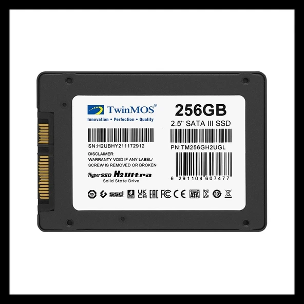 Twinmos Tm256gh2ugl, 256gb, 2.5" Sata3, Ssd, 580-550mb/s, 3dnand, Grey - 4