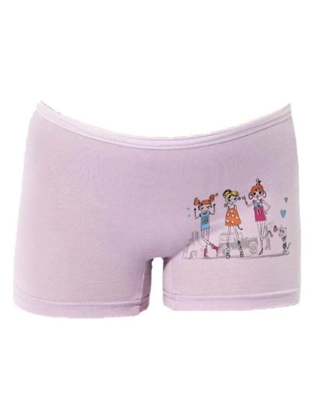 Kota Kız Çocuk Baskılı Likralı Boxer 12 Adet - 3409 - Resim 2