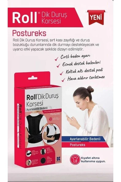 Roll Dik Duruş Korsesi Bedensiz - Resim 2