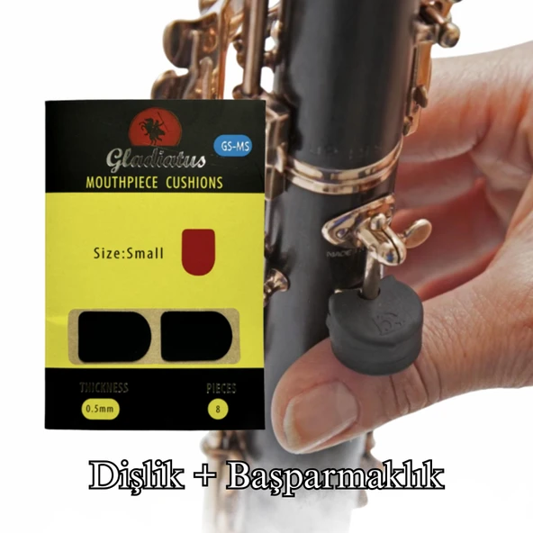 JAZZ KLARNET DİŞLİĞİ 8 ADET + BAŞ PARMAKLIK HEDİYELİ ürün görseli 1