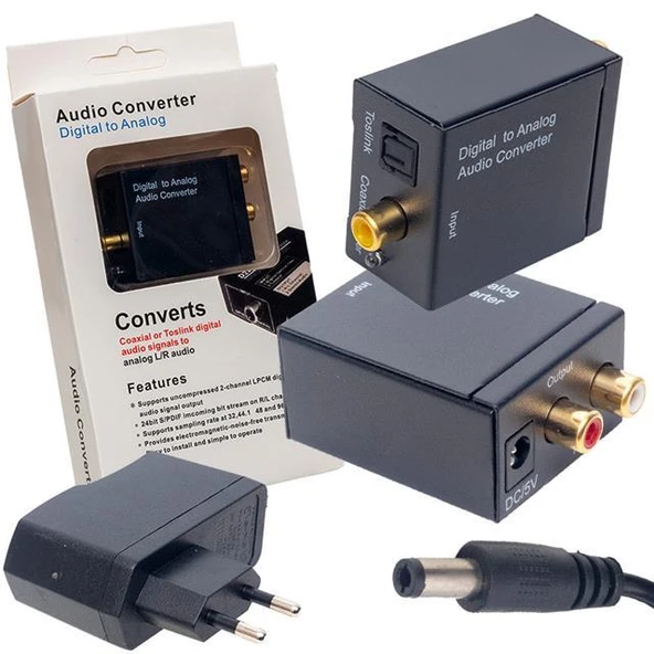 Powermaster PM-32145 Dijital Optik Ses To RCA Audio Çevirici Konverter - 1