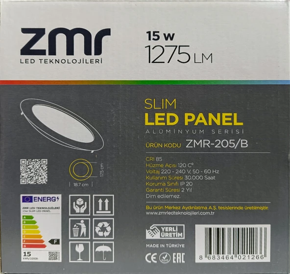 ZMR 15w SLİM 2 Lİ LED PANEL ARMATÜR - 4