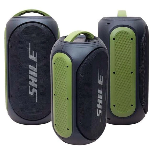 Shile SL-2019A El Mikrofonlu-Kumandalı USB/SD/BT Işıklı Taşınabilir Şarjlı Seyyar Anfi - Resim 3