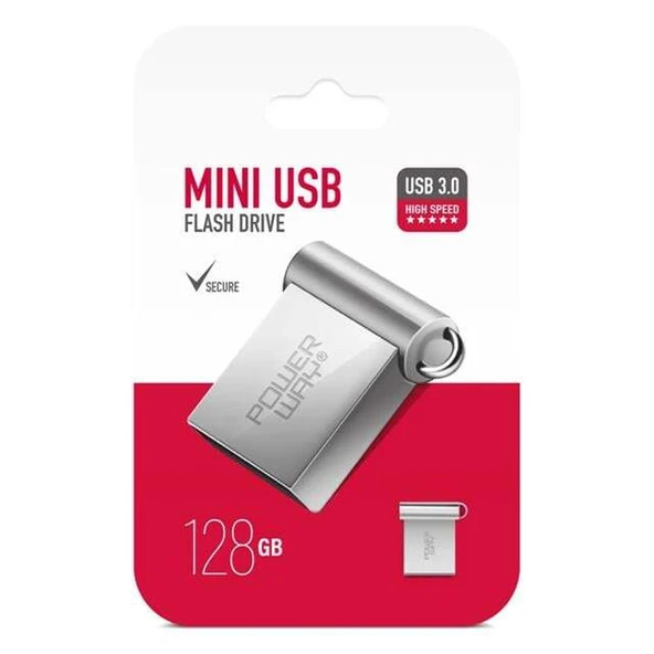 Powerway Mini 128GB Metal Mini USB 3.0 Flash Bellek Yüksek Hızlı ürün görseli 1