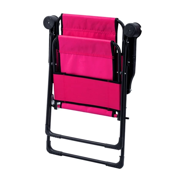 Katlanabilir Kamp Sandalyesi - Rest - Bardaklıklı - Argeus - Pembe - Resim 4