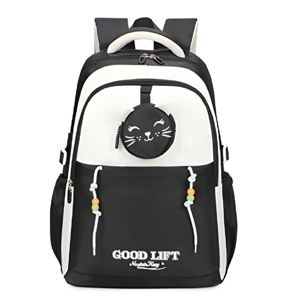 Muggle 3 Bölmeli Good Lift Kolej Okul Sırt Çantası Siyah (MU-1582) ürün görseli