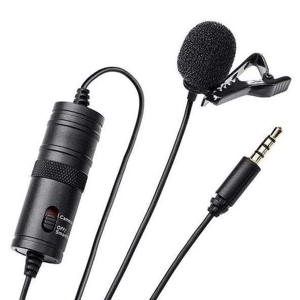 Haiki HK-401 Profesyonel Youtuber Kamera Telefon Yaka Mikrofonu (6 Metre Kablolu) - 2