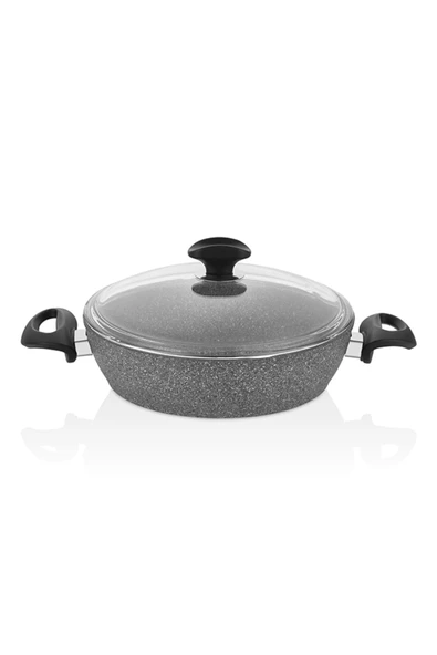 FALEZ Cost 24 Cm Granit Basık Gri Tencere - 2