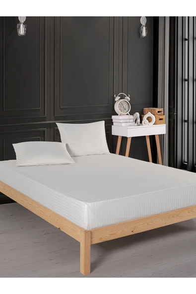 LUYASHOP Pamuklu Tek Kişilik Çarşaf Takımı Yastıklı - 5