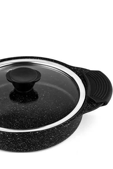 Taç Granit Plus 3 Lü Sahan Seti Slikonlu Siyah 3521 - Resim 3