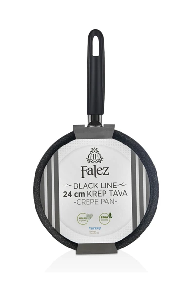 FALEZ Black Line Krep Tava 24cm Siyah - 6