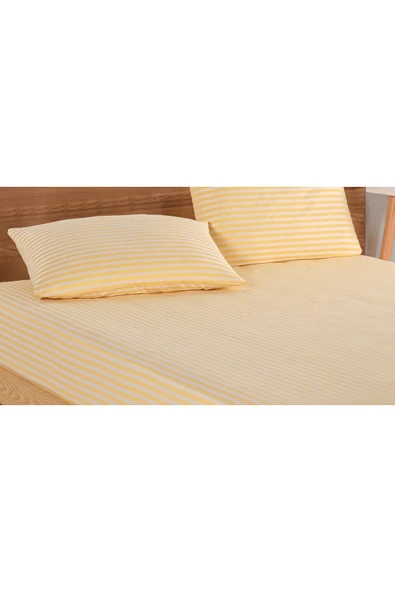 LUYASHOP Pamuklu Çift Kişilik Lastikli Çarşaf 2 Adet Yastık Kılıfı Hediyeli - 2