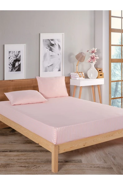 LUYASHOP Pamuklu Tek Kişilik Çarşaf Takımı Yastıklı