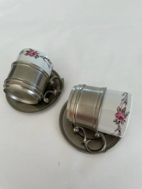 Kahve Fincanı - İki Adet Takım - Vintage /Eski - Monopoli Marka SR1023 - 2
