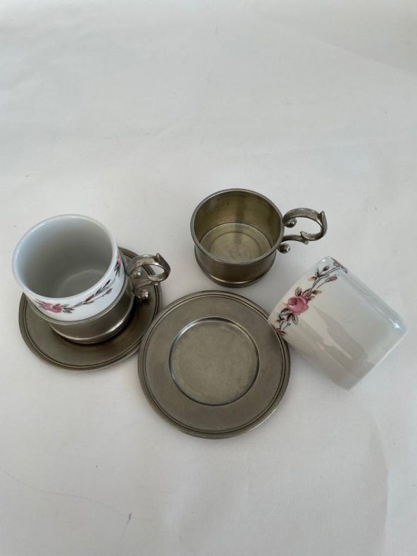 Kahve Fincanı - İki Adet Takım - Vintage /Eski - Monopoli Marka SR1023 - 3