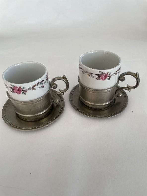 Kahve Fincanı - İki Adet Takım - Vintage /Eski - Monopoli Marka SR1023 - 4