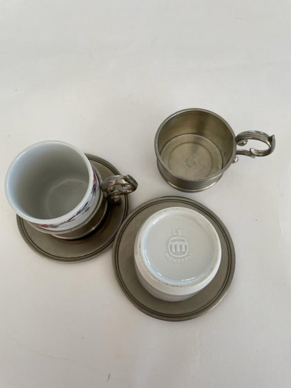Kahve Fincanı - İki Adet Takım - Vintage /Eski - Monopoli Marka SR1023 - 6