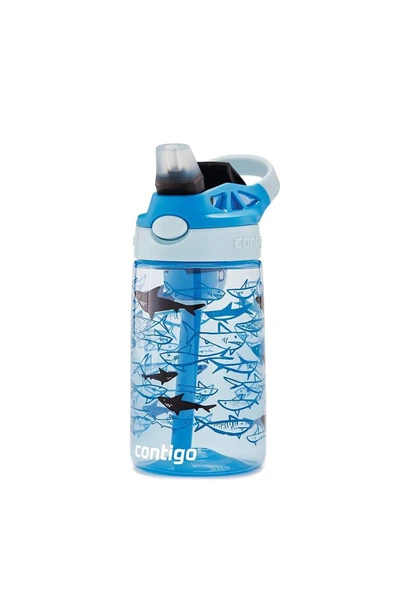 Contigo Gizmo Flip Pro Sharks Tritan Çocuk Suluğu 420ml Açık Mavi - 4