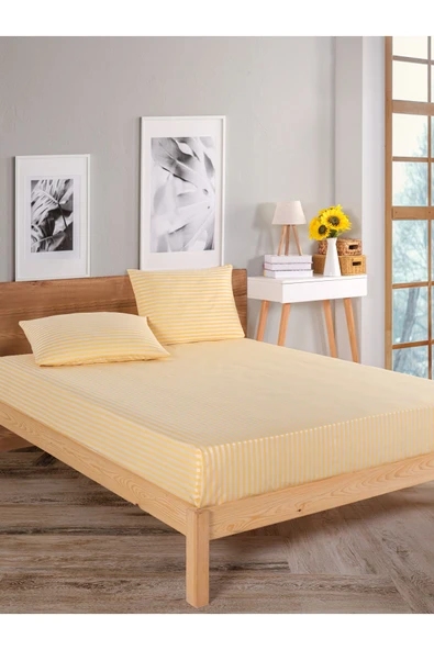 LUYASHOP Pamuklu Tek Kişilik Çarşaf Takımı Yastıklı - 6