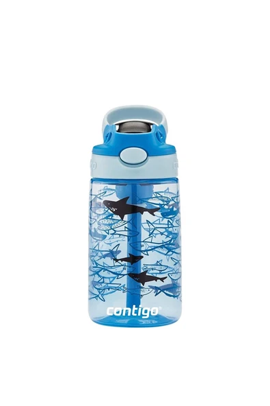 Contigo Gizmo Flip Pro Sharks Tritan Çocuk Suluğu 420ml Açık Mavi - 2