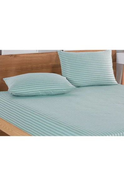 LUYASHOP Pamuklu Çift Kişilik Lastikli Çarşaf 2 Adet Yastık Kılıfı Hediyeli - 10