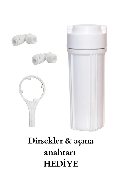 water jobs Açık Kasa Su Arıtma Cihazı Filtre Kabı / Anahtar Ve Dirsek Hediyeli - 2