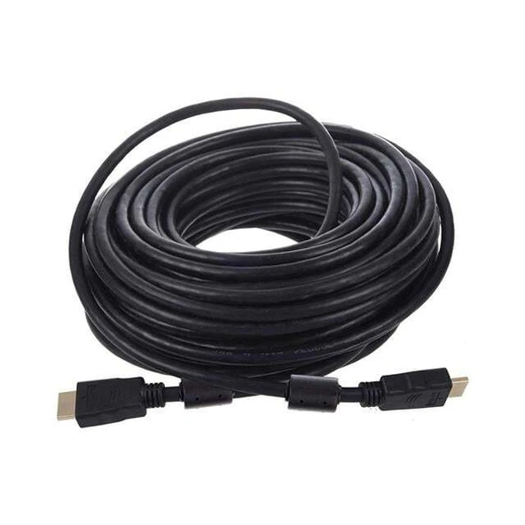 Fully G-507FS Plastik Düz Siyah 20 Metre Gold Poşetli Hdmi Kablo ürün görseli 1