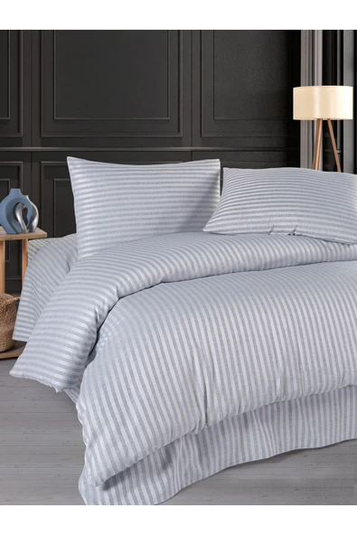 LUYASHOP Pamuklu Saten Tek Kişilik Lastikli Çarşaflı Nevresim Takımı Gül Kurusu - 5