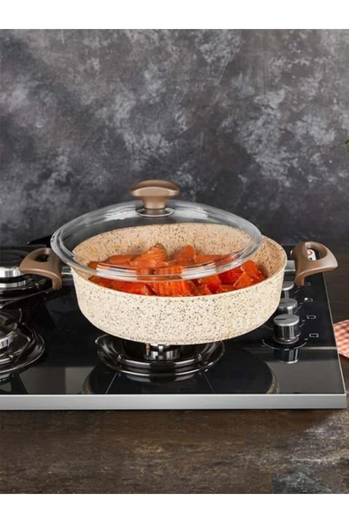 FALEZ Creamy Sığ Tencere 22 Cm - 1