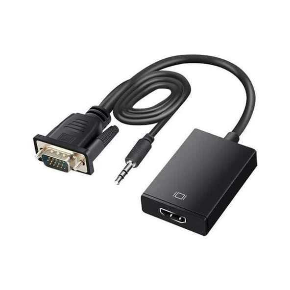 Fully G-537K VGA to HDMI Çevirici Adaptör 3.5 Mm Ses Girişli ürün görseli 1