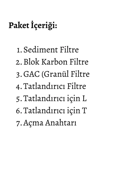 water jobs Açık Kasa Su Arıtma Cihazı Dörtlü Filtre Seti / Nsf Sertifikalı / Bağlantı Parçaları - 7