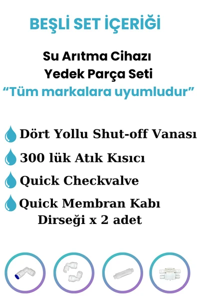 water jobs Su Arıtma Cihazı Yedek Parça Seti Beşli - 2