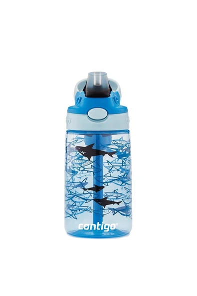 Contigo Gizmo Flip Pro Sharks Tritan Çocuk Suluğu 420ml Açık Mavi - 1