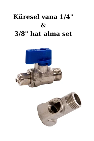 water jobs Su Arıtma Cihazı Küresel Vana ve 3/8 Hat Alma Aparatı - 1