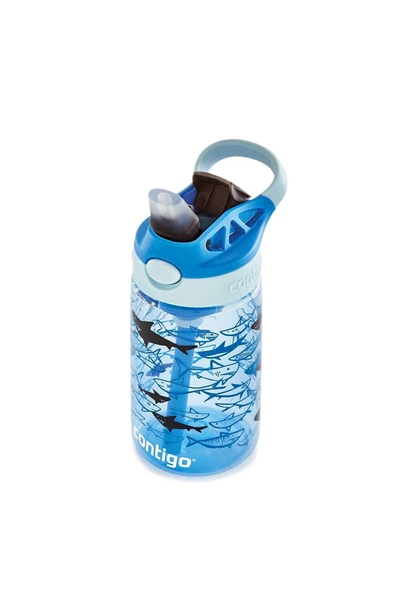 Contigo Gizmo Flip Pro Sharks Tritan Çocuk Suluğu 420ml Açık Mavi - 5