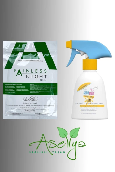 SEBA ÇOCUK GÜNEŞ SPREYİ 200 ML + NİGHT GLU BANT 25'Lİ HEDİYE - SEBAMED - 2