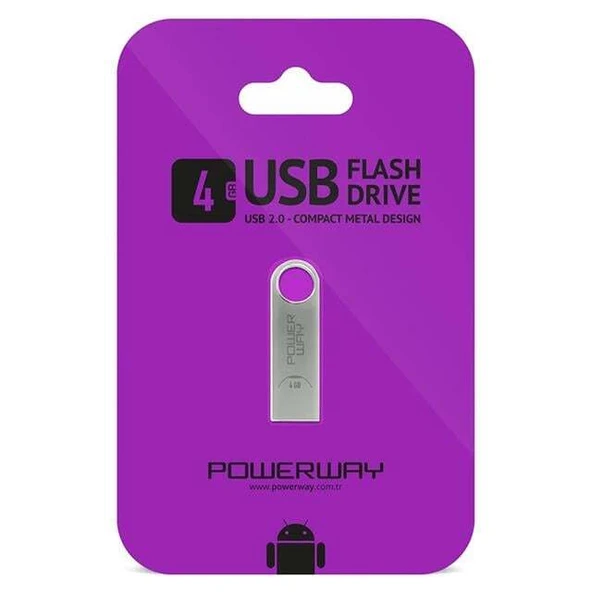 Powerway 4 Gb Metal Usb Flash Bellek ürün görseli 1