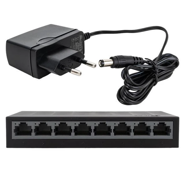 TP-Link LS1008G 8 Port Masaüstü Gigabit Desktop Switch - 10/100/1000Mbps - Resim 2