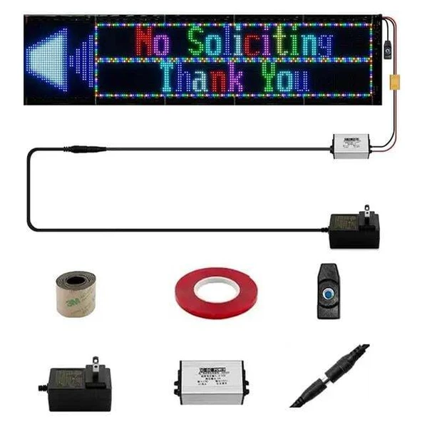 Powermaster PM-23829 23,2x102cm Kayan Yazı Led Tabela - Resim 3