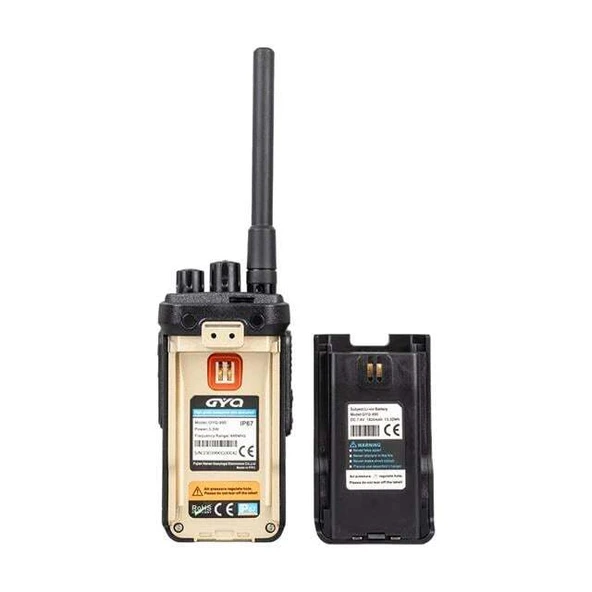 GYQ Q990 8 Ana Kanal Toplam 16 Kanal Siyah PMR El Telsizi Tekli 15Km Menzil Tekli - Resim 3