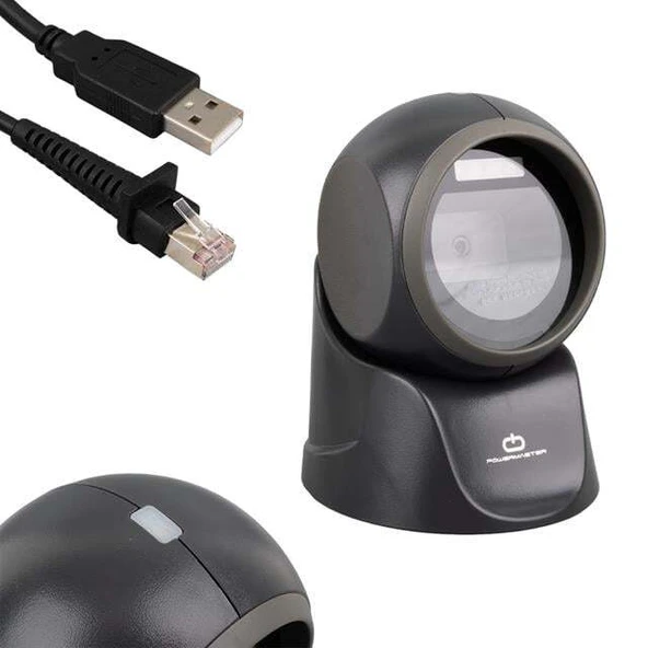 Powermaster 2D Karekod Kablolu USB Masaüstü Barkod Okuyucu - Resim 3