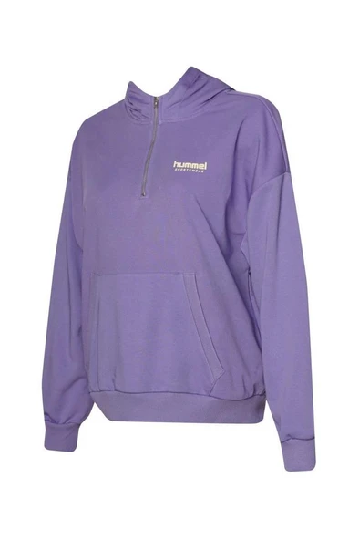 hummel Devon Zip Neck Hoodie Mor Kadın Hoodie - 1