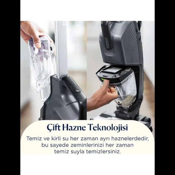Bissell Crosswave Hydrosteam Pet Select Buharlı Dikey Süpürme ve Silme Makinesi - Resim 5