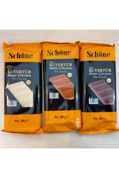 SCHÖNE Mini Bitter Kuvertür Çikolata (200 Gr) - 2