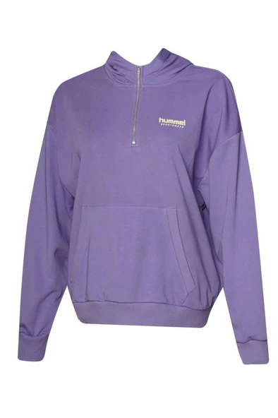hummel Devon Zip Neck Hoodie Mor Kadın Hoodie - 2